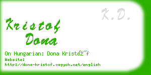 kristof dona business card